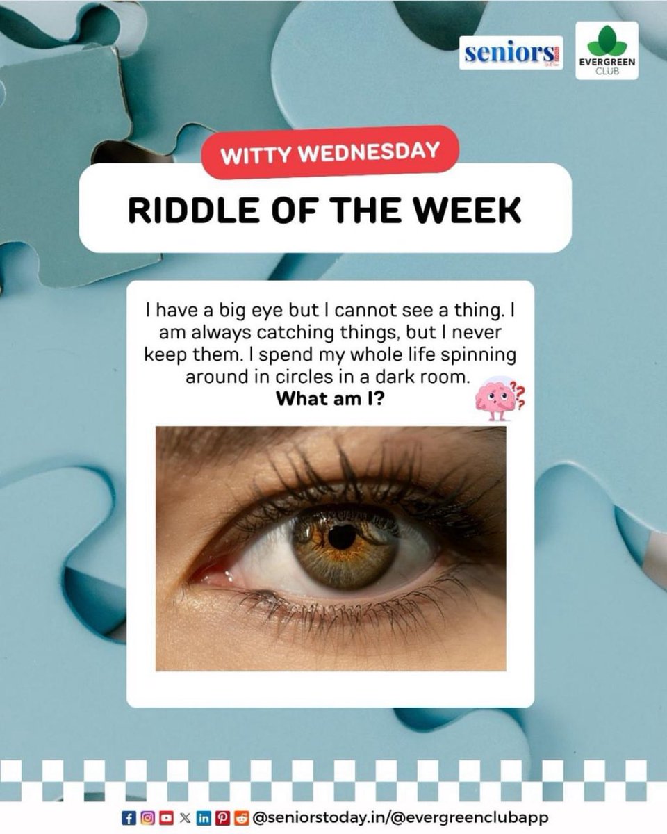 seniorstodayin's tweet photo. Spin cycle secrets. ๐Think you know the answer?
Drop your guess before you swipe!๐
#riddleoftheweek #riddles #fungames #gameoftheday #riddlechallenge #EvergreenClub #seniorstoday https://t.co/MOWP3t5AzD