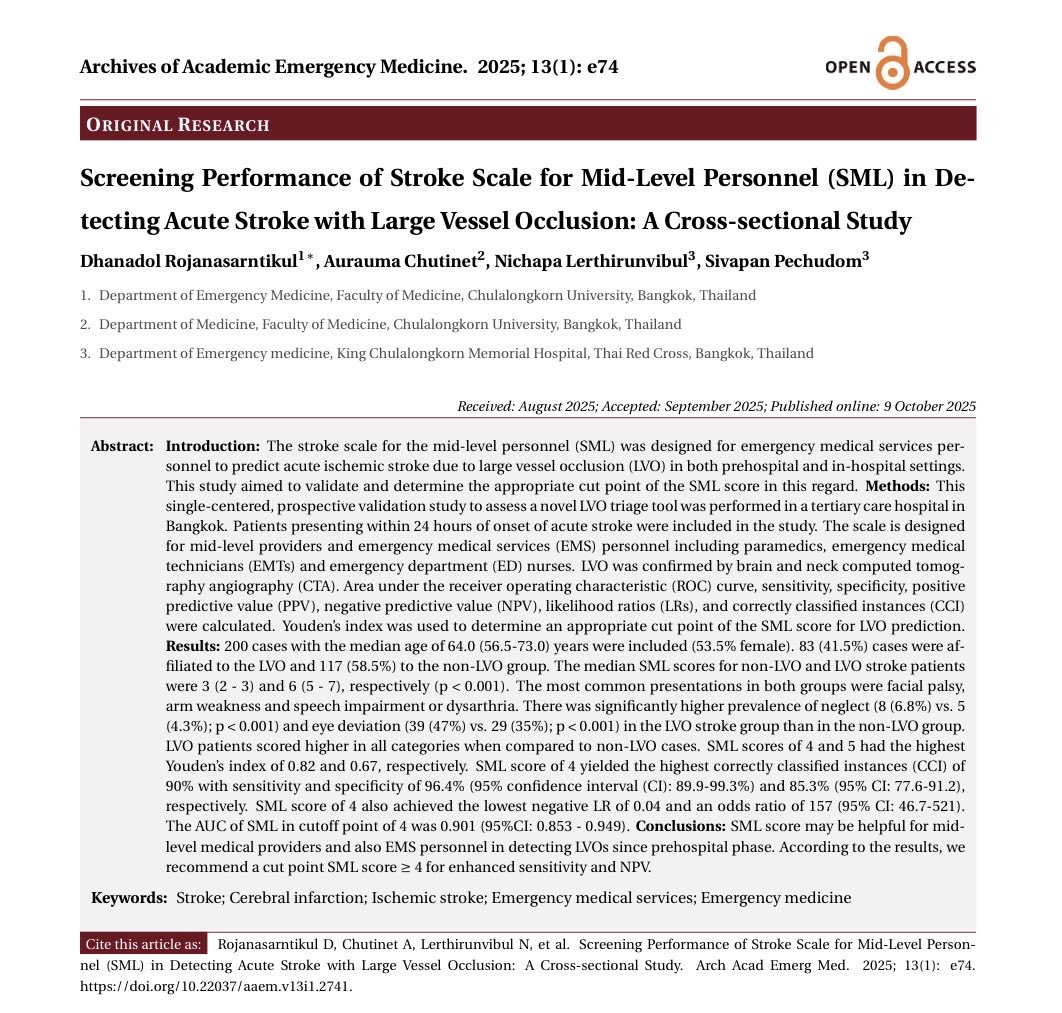 aaemjournal's tweet photo. Full text link:
https://t.co/Iasvb6jNGJ
#emergencymedicine
#evidencebasedmedicine
#medicaljournal
#EmergencyDepartment
#AAEMjournal https://t.co/21RFah1VG6