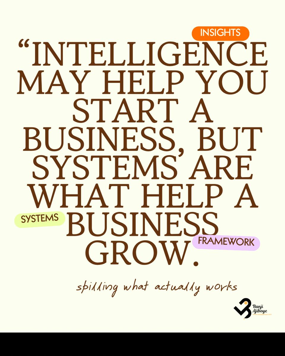 40th_table's tweet photo. I once spoke with an entrepreneur who proudly said, “My staff can’t do anything without me.” All I heard was that his business couldn’t survive without him. If your business depends on you for every decision, your next move shouldn’t be more effort, it should be better systems. https://t.co/GGsqvnRltY