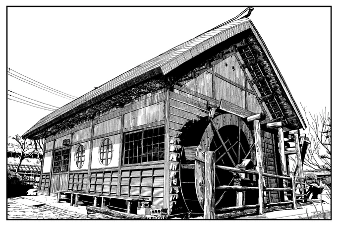 トーンなしで描いた背景シリーズ 