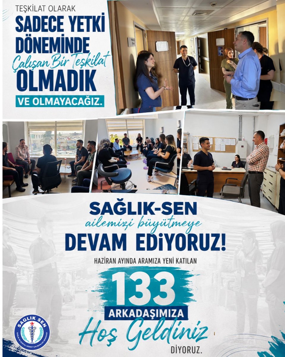 abdulkadiryabir's tweet photo. Yetki dönemi gelince sahaya çıkan bir teşkilat değiliz; yılın 12 ayı, her gün üyemizin yanında olan bir teşkilatız.

Bu anlayışın en güzel karşılığı ise güvendir.

📌 Bu ay Sağlık-Sen Şanlıurfa Şubemize 133 yeni üyemiz katıldı.

Bizlere güvenerek ailemize katılan tüm sağlık ve sosyal hizmet çalışanlarına teşekkür ediyor, aramıza hoş geldiniz diyoruz.

Durmadan çalışmaya, emek vermeye ve sağlık çalışanlarımızın hak mücadelesini kararlılıkla sürdürmeye devam edeceğiz.@SSMahmutFaruk @yasinbarutcu02