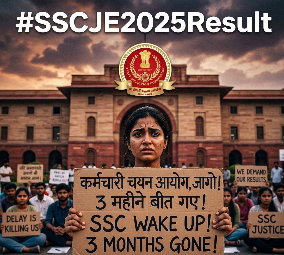 Akhiles69110776's tweet photo. SSC JE 2025 परीक्षा संपन्न हुए काफी समय(लगभग 3 महीने)बीत चुका है, लेकिन अभी तक परिणाम घोषित नहीं किया गया है। इ
SSC JE 2025 जैसी महत्वपूर्ण परीक्षा का परिणाम समय पर घोषित न होने से,ऐसा प्रतीत होता है कि इस परीक्षा के परिणाम को अपेक्षित प्राथमिकता नहीं दी जा रही है।
@SSC_GoI 
#ssc https://t.co/GSawYRQ37S