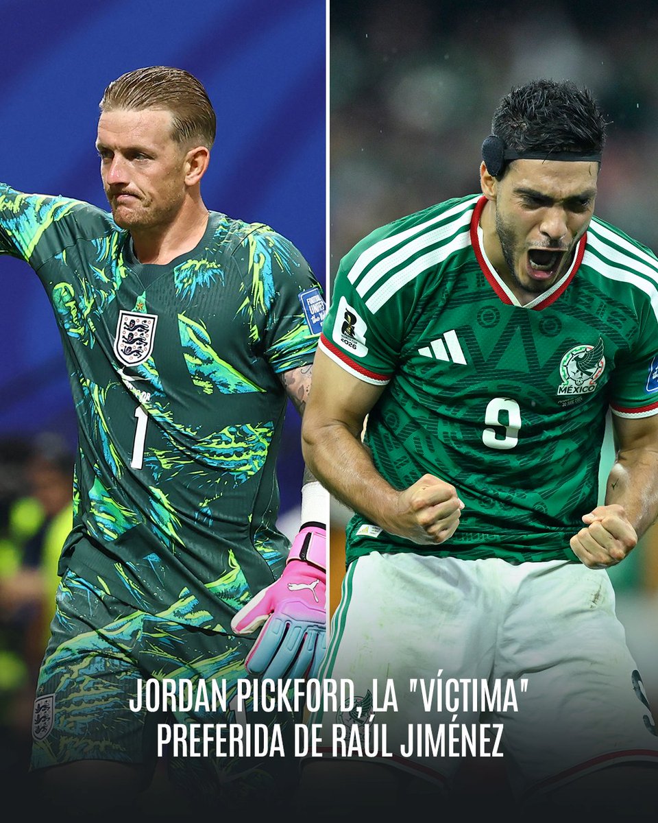 ClaroSports's tweet photo. ¡RAÚL INCREMENTARÍA SU CUOTA!🧤🎯

Si hay un portero al que Raúl Jiménez parece disfrutar enfrentar, ese es Jordan Pickford. El delantero mexicano le ha marcado seis goles al arquero inglés entre la Premier League y competiciones internacionales, convirtiéndolo en el guardameta al que más veces ha vencido en su carrera.