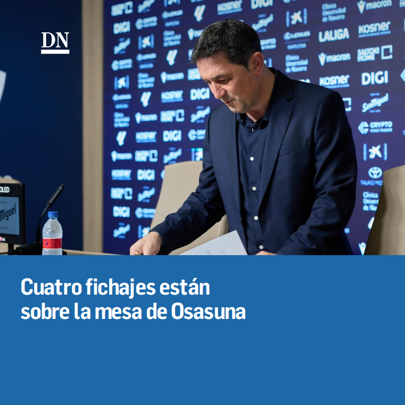 DN_deportes's tweet photo. Cuatro fichajes están sobre la mesa de Osasuna https://t.co/XQui7vpwJf https://t.co/NfaMR8srFF