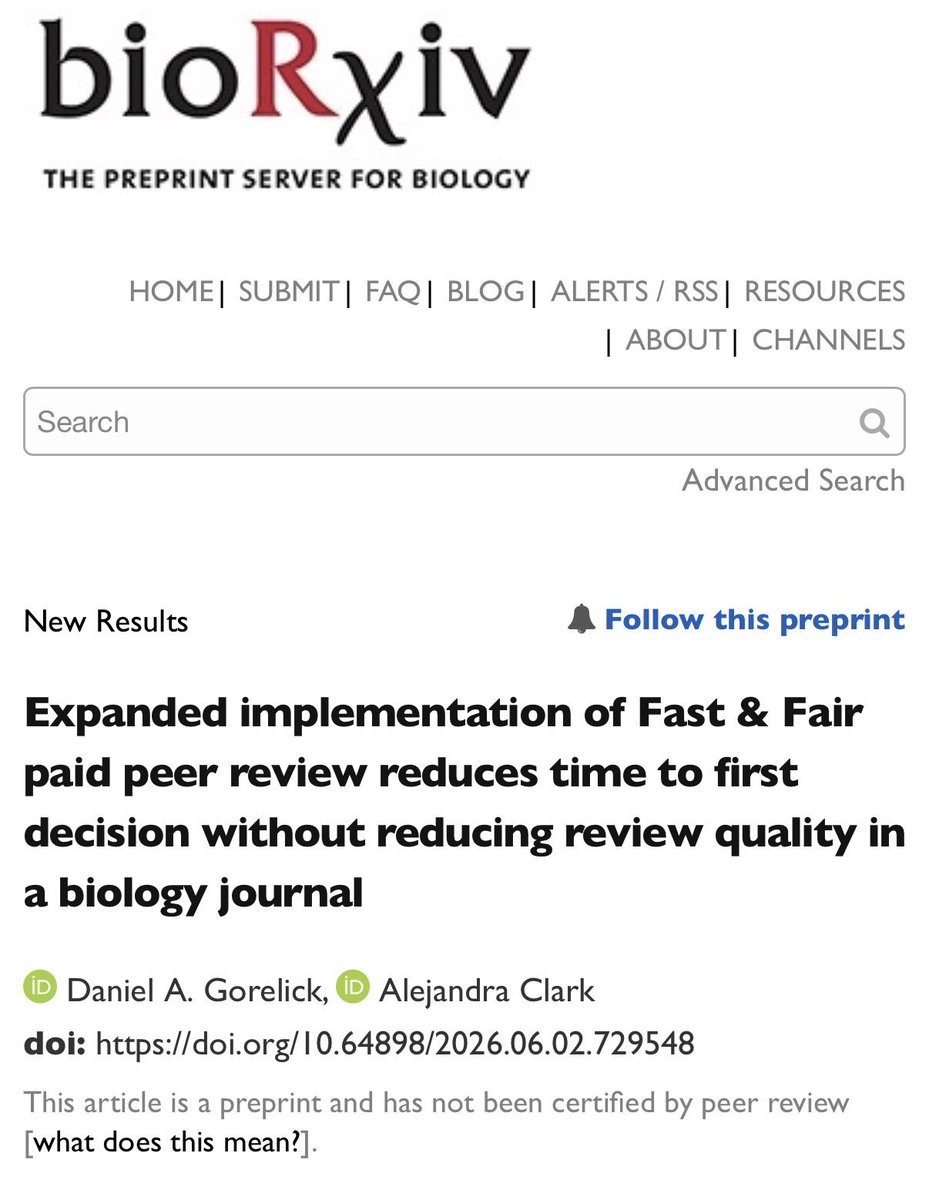 KaminskiMed's tweet photo. Wow!!! #Pay4PeerReview WORKS!!
When journal editors implemented precontracted PAID reviewers, time to 1st decision was dramatically ⬇️, commitment ⬆️, review quality was not reduced, editorial policy did not change.
We should all go for #FastAndFair
https://t.co/tafJUhKvVc https://t.co/QAMKV1pkCL