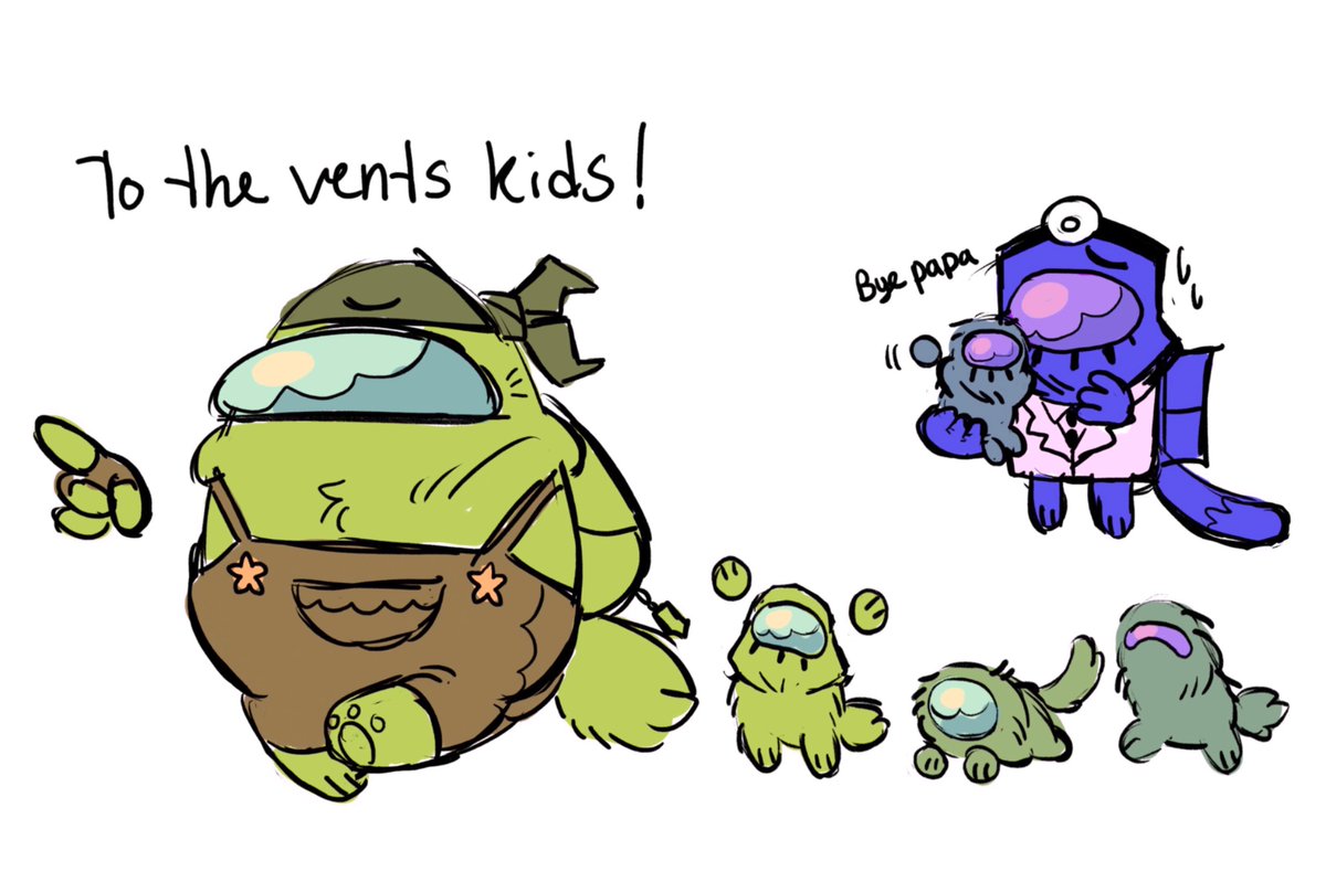 lunarboofshroom's tweet photo. Tried to make them more animal like
#amongusshow #blime https://t.co/5cX2HH8OGM
