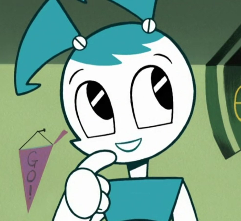 Project_XJ9's tweet photo. Not that the machine was going to begin complaining. She enjoys the attention a bit, and she adores getting compared to an actual person.

" Us? Twins? Yeah, I can see it! "

" But if you're my twin, you must be pretty good at beating up bad guys. " https://t.co/fYbSTfR2Yd