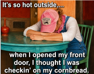 anonnie_moose's tweet photo. Thought this was a great description of this summer in Texas.  : ) https://t.co/QnmEzq8zHs