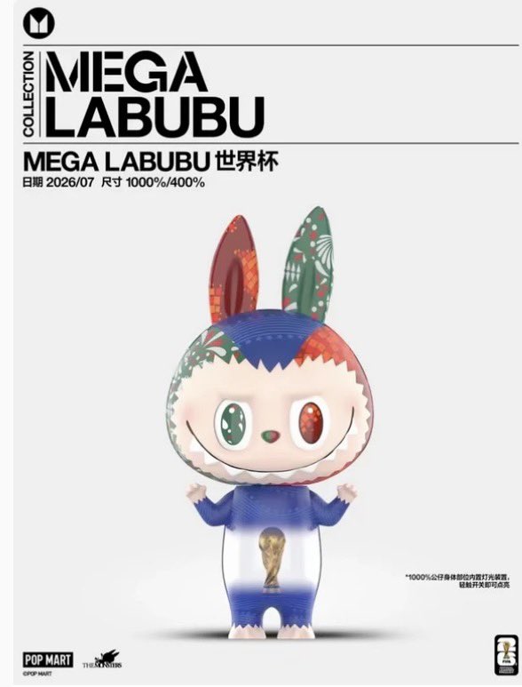 yumeotakudayon's tweet photo. 🩷7月発売MEGA series🩷

🫧MEGALABUBU X FIFA
400/1000
🫧MEGA JUST DIMOO X Toy Story 
700/400
🫧MEGA SPACE MOLLY X ASTRO BOY
400
🫧MEGA a SKULLPANDA 
1000

#POPMART #POPMART大好き https://t.co/H9SjZXYpda