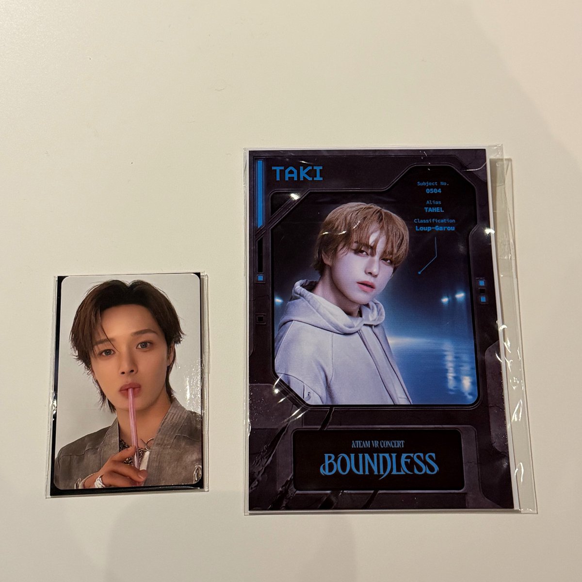 meluri02's tweet photo. BOUNDLESS VRコンサート &amp;TEAM 特典 トレカ 交換

【譲】K TAKI

【求】EJ （同種）

現場にて手渡しor郵送
お心あたりのある方お気軽にお声掛けください🙏🏻
#andTEAM交換 #andTEAM_交換 https://t.co/DAcp3qpdts