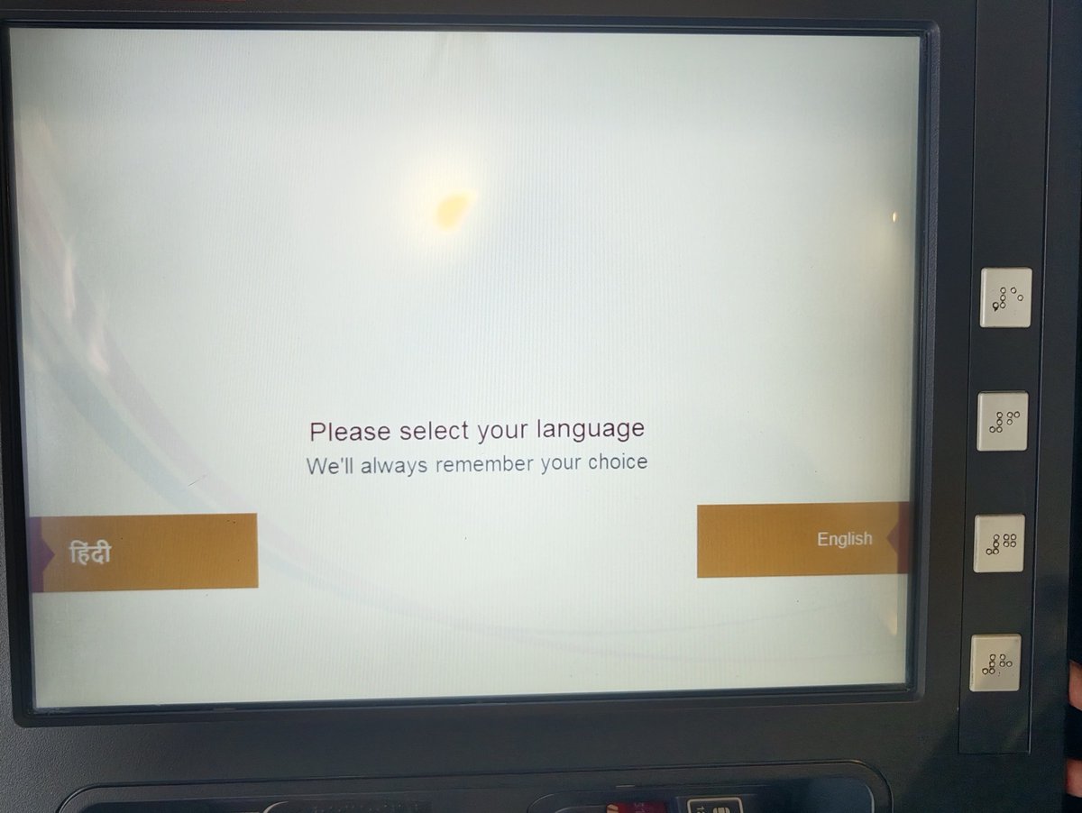 __CoolDude_'s tweet photo. @MyIndusIndBank your Chandra Layout Branch ATM in Bengaluru displays instructions only in English and Hindi. There is no Kannada.Kindly remove Hindi and provide Kannada or at least include Kannada to respect Karnataka's official language and better serve local customers.#Kannada https://t.co/fKEZokcNQR