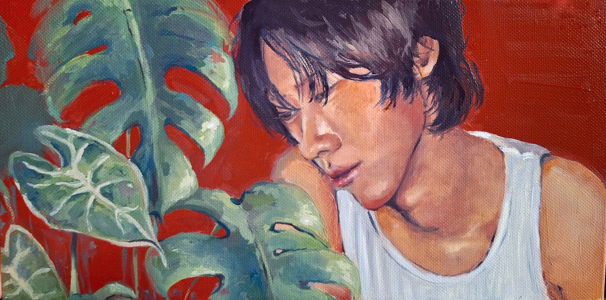 rueduljl's tweet photo. Dreaming about Thailand: Monstera and Alocasia, 2026

Starting my painting series inspired by Thailand.

#TEN #李永钦 #เตนล์ #텐 #TENLEE #テン #TENFanart https://t.co/xVWOksEsMb