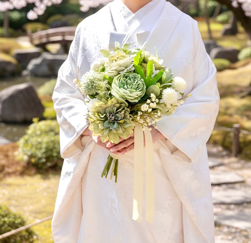 Box6Flower's tweet photo. #白緑の境界線
#365DIYtheme

緑と白の花をギュッと束ねた和装にも似合うブーケ✨ https://t.co/2AdMsnmKHW