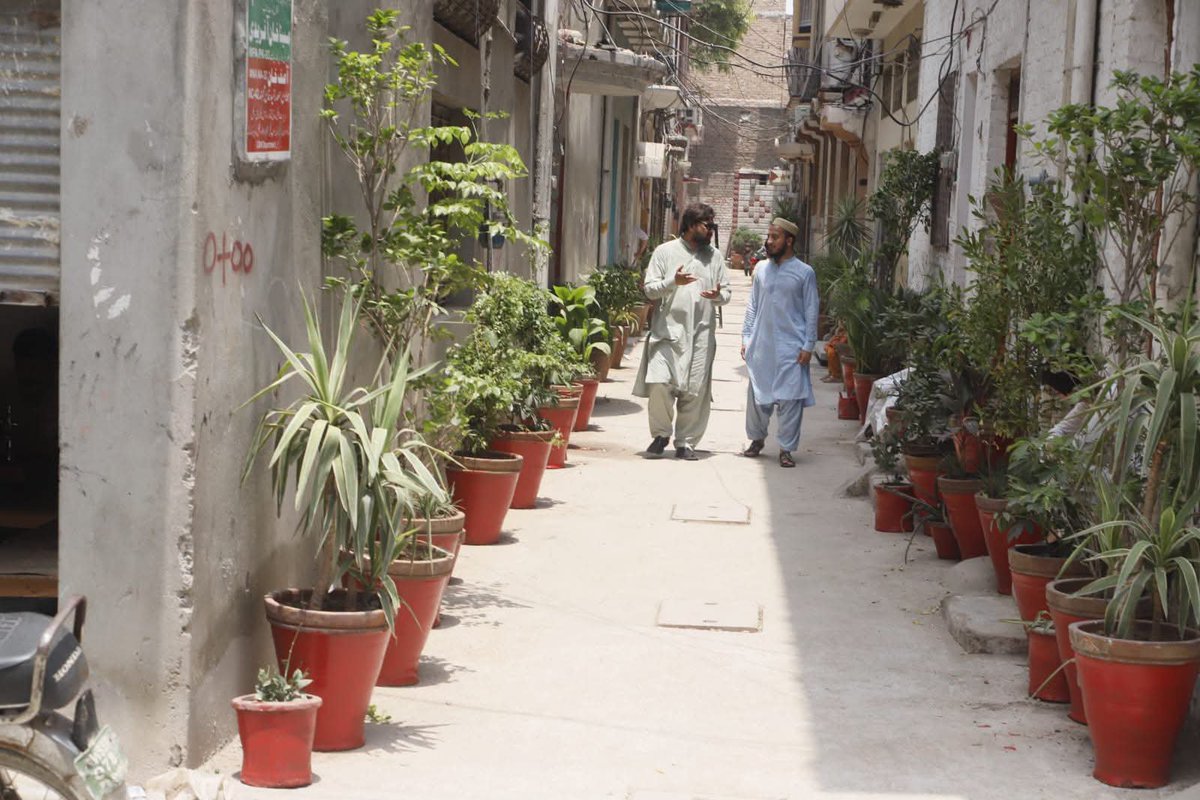 PTIKPOfficial's tweet photo. پشاور : صوبائی وزیرِ بلدیات مینا خان آفریدی کی ہدایات پر ماڈل سٹریٹس پر کام شروع ہے۔ پی پی سی سے گلیوں کی پختگی، انڈر گراؤند ڈرینج سسٹم، اسٹریٹ لائٹس، اور ماحول کو صاف رکھنے کیلئے پودے لگائے گئے۔
#KPUpdates #ModelStreets #Peshawar https://t.co/GMVqihsv0N