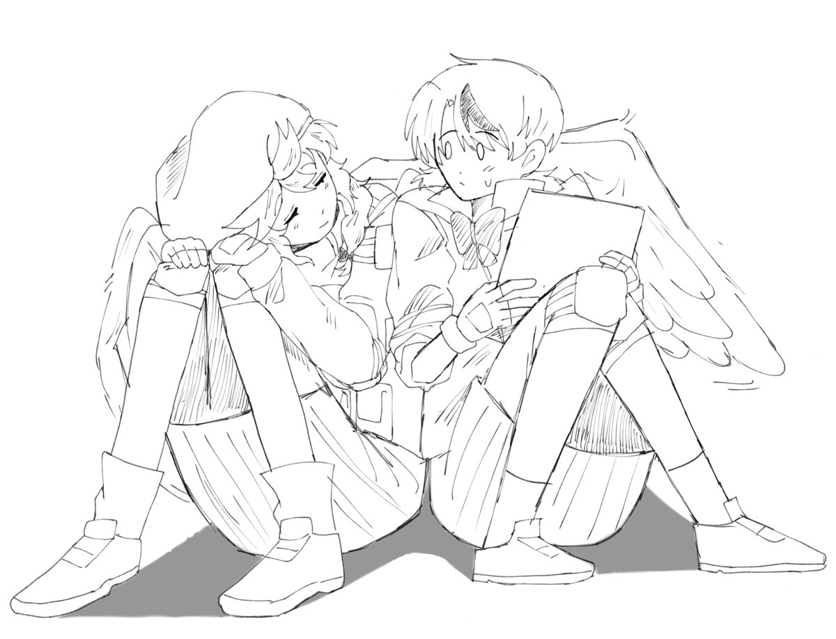 Stugichi's tweet photo. I fucking can't draw legs but uhh Kannaharu. 😢 https://t.co/4kGHcSlw0N