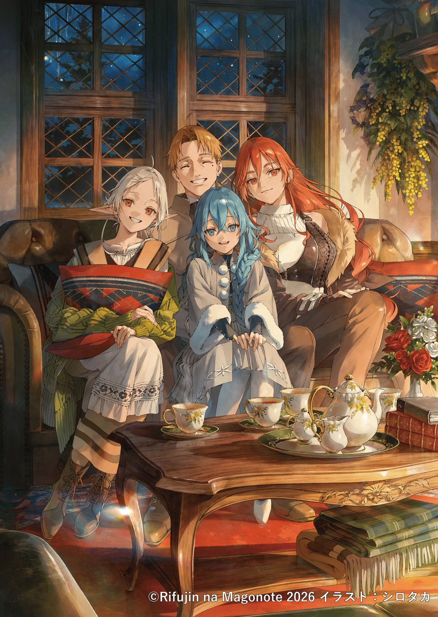 ogblynz's tweet photo. Mushoku Tensei Redundancy Volume 4, Cover by Shirotaka 

japanese release: nov 25, 2026 https://t.co/aKkpHbTekb
