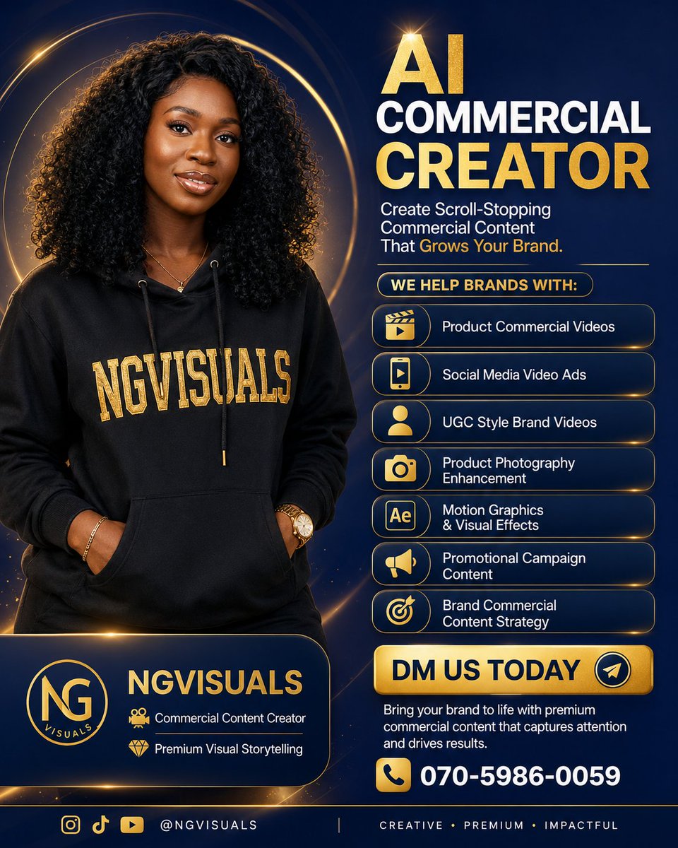 NsoforN68641's tweet photo. Your business deserves more than just existing. It deserves to be seen.
The more people see your brand the more they know you.
I create commercial content that helps brands capture attention and leave a lasting impression.
#ngvisuals
#commercialcreator https://t.co/BEDT1MBQVK
