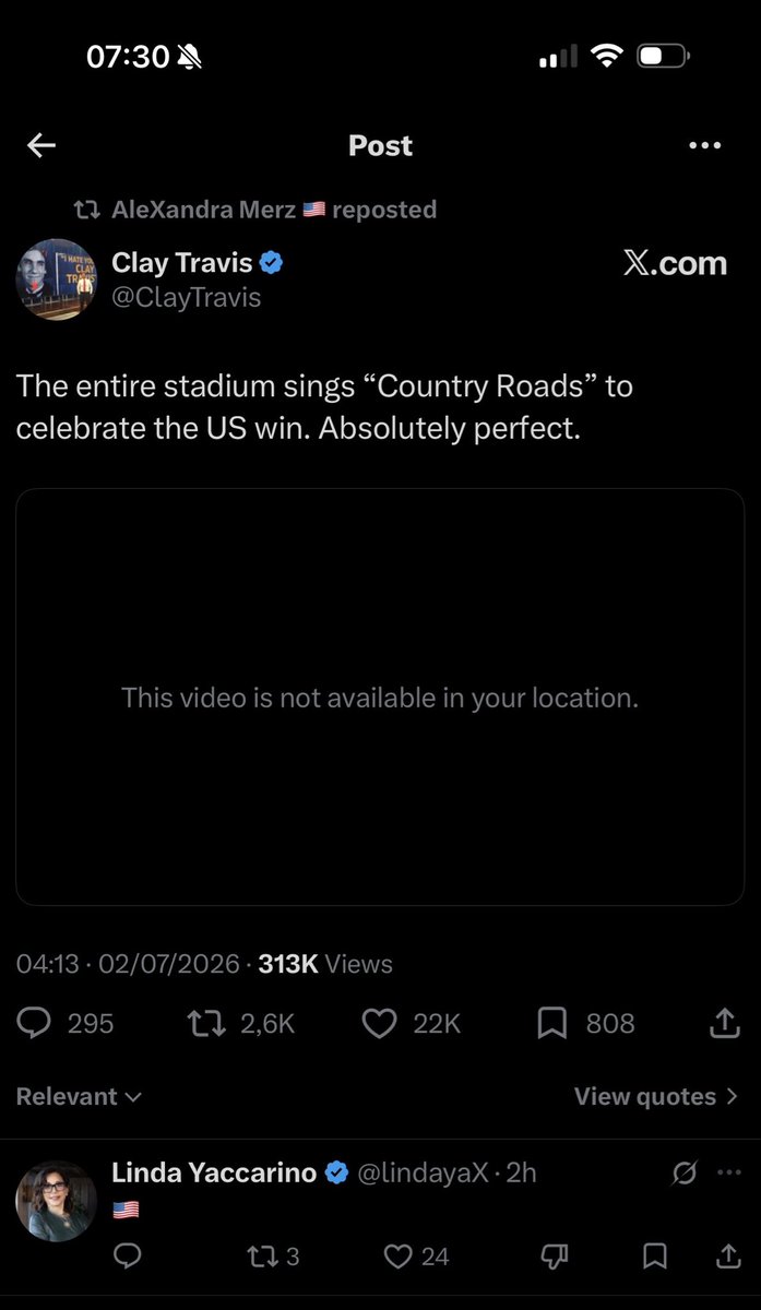 InfiniCreateAI's tweet photo. @ClayTravis @TeslaBoomerMama Why would this video not be available in Norway? https://t.co/rY8mZ2Mf3V