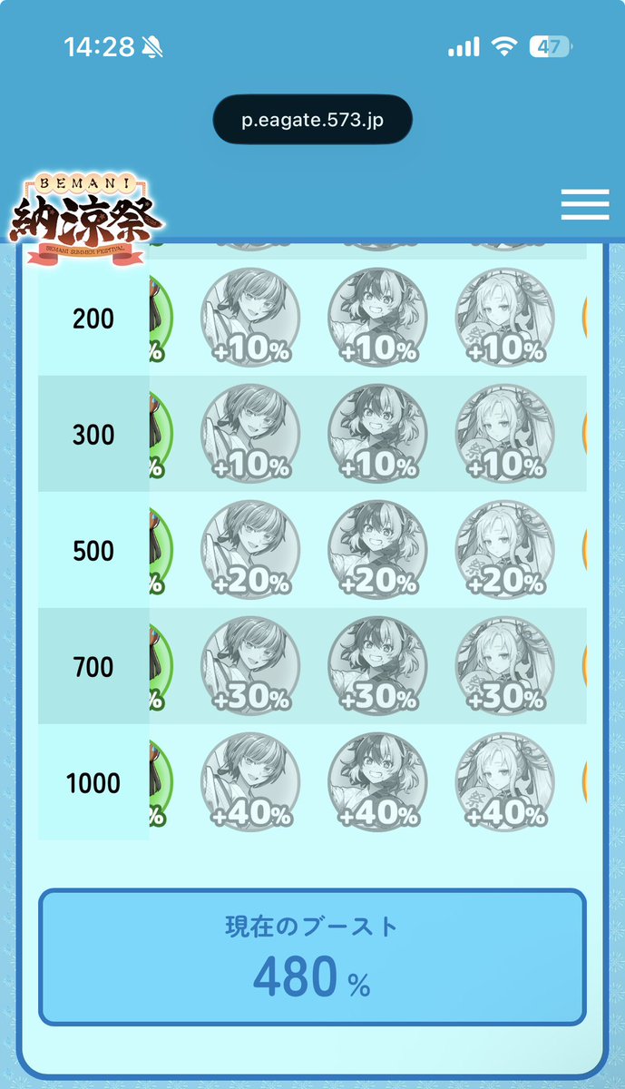 sorakumo3's tweet photo. 段位やったり、100円プレーしたのもあり少しばらつきあるけどブースト考慮してあと半分のはず #エルフレ音ゲー部 https://t.co/giphYUsQex