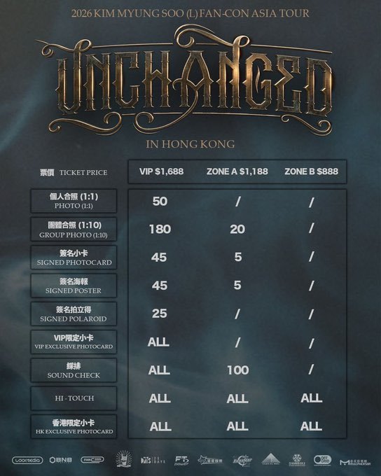 Itsbis4's tweet photo. 🎟️🎟️
2026 KIM MYUNG SOO (L) FAN-CON ASIA TOUR <UNCHANGED> IN HONG KONG.
📅 JUL 12 2026
📍MacPherson Stadium
🎫 VIP
🎫Zone A &amp; B 

✨Minimal fee/accept installments 
🌍Global  fans are invited 
📥Dm now to book📥

#김명수 #KIMMYUNGSOO 
 #L #KIMMYUNGSOOinHK https://t.co/7wZ7SfiFG8