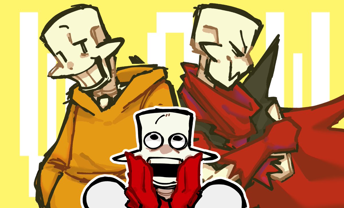 Probably_Squido's tweet photo. ❤️🧡💛:: W O W!! Pap trio!! :33
.
.
.
.
.
#undertale #underswap #underfell #papyrus https://t.co/FgfzKAmbtR