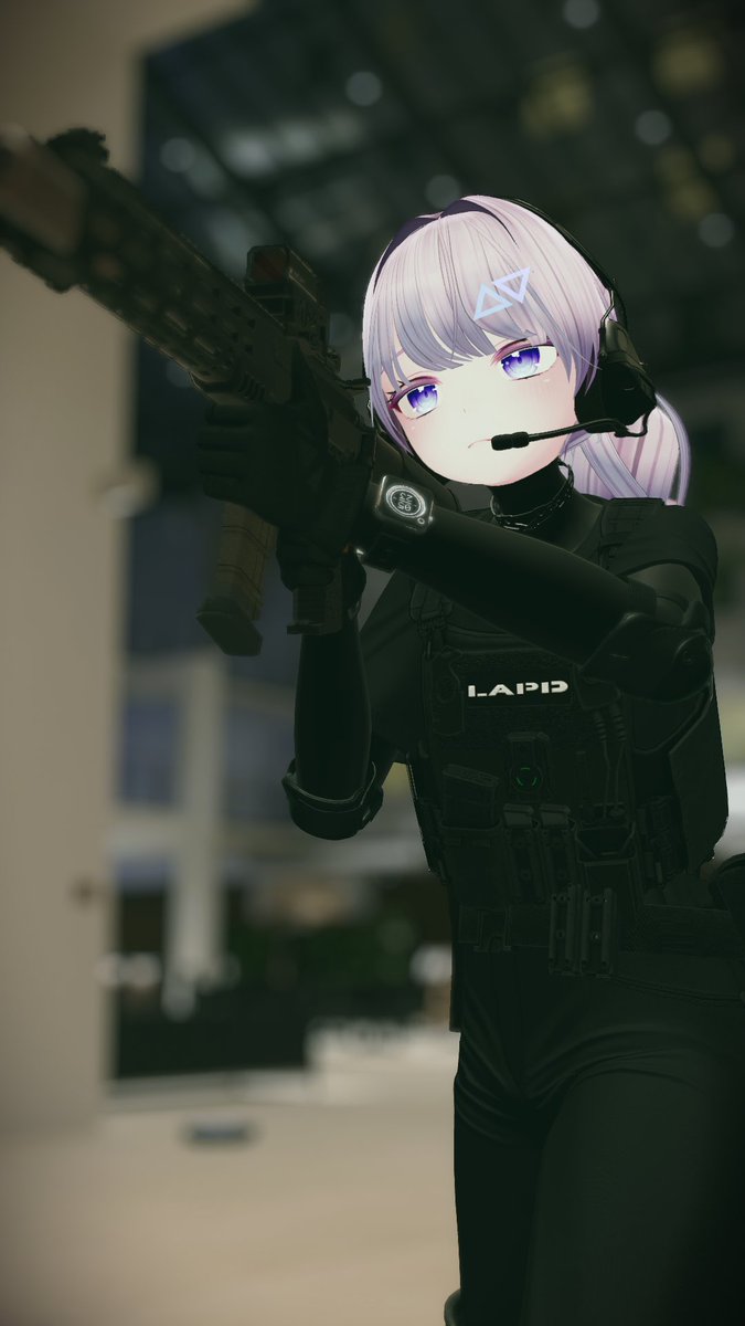 aorin_c5's tweet photo. プレートキャリアでめちゃくちゃ印象変わった、、、
もっと法執行機関っぽさ出た、、、
#VRChat #VRC武装女子 #moe3D https://t.co/IwFCBDmnE3