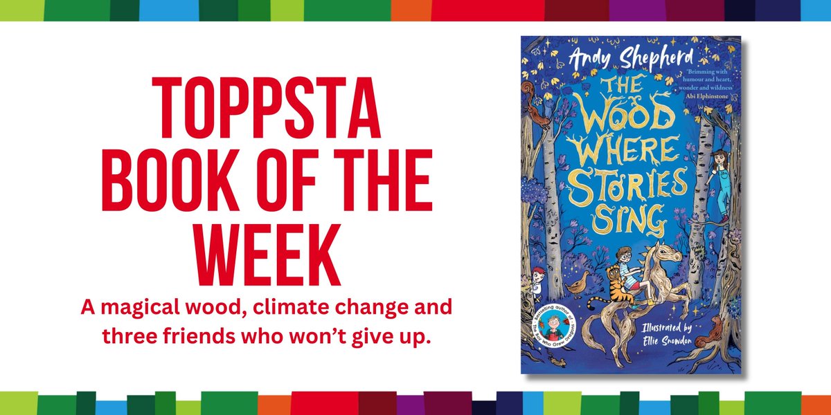 toppsta's tweet photo. 🎉 CHILDREN'S BOOK OF THE WEEK GIVEAWAY! 🎉 

A magical wood at the bottom of the garden, three friends who won't give up and a village that has to learn to listen before it's too late. 

Bestselling author @andyjshepherd returns with 'The Wood Where Stories Sing', the second book in a fabulous new series, weaving together magic with an important environmental message. It's a brilliant story with a nostalgic feel for ages 8+ about wonder, friendship and fighting for what matters, with beautiful illustrations by @esillustration

To enter to win a copy: LIKE, RT and COMMENT telling us if you believed in magic as a child?

1 copy available. UK only. Ends midnight 05/07/2026.

#bookrecommendations #middlegrade #kidsbooks #bookgiveaway #fantasy @piccadillypress @bonnierbooks_uk #thewoodwherestoriessing