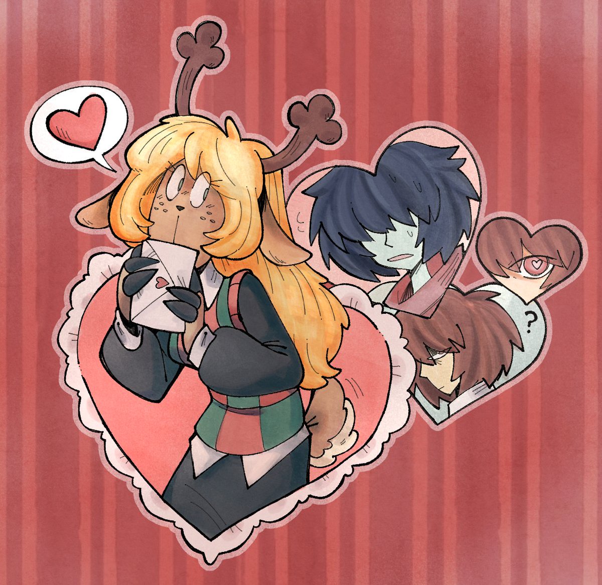 ribbondove's tweet photo. love found its way to the girl ❤️ #deltarune #kriselle https://t.co/Ofw3KNZmsw