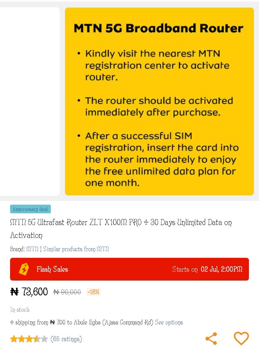 adeolalasisi6's tweet photo. Good day @MTNNG , I got the 5g router recently to improve my connectivity and working condition from @JumiaNigeria 

Only for me to go and register it at a certified MTN registration center and I was told the number is invalid which most likely means someone else is already using the number of my new 5G router.  Please I need a solution to this. Thank you 

CC @MTN180 @MTNNG