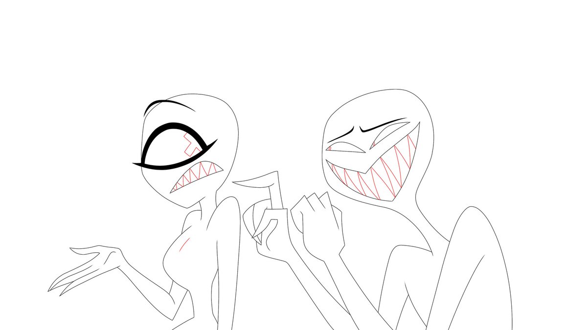 VivBasesTweets's tweet photo. Sir Pentious and Cherri base! OC x Cherri and OC x Pentious variants! 

#HazbinHotel #HazbinHotelBase https://t.co/Bu4Ngzghum