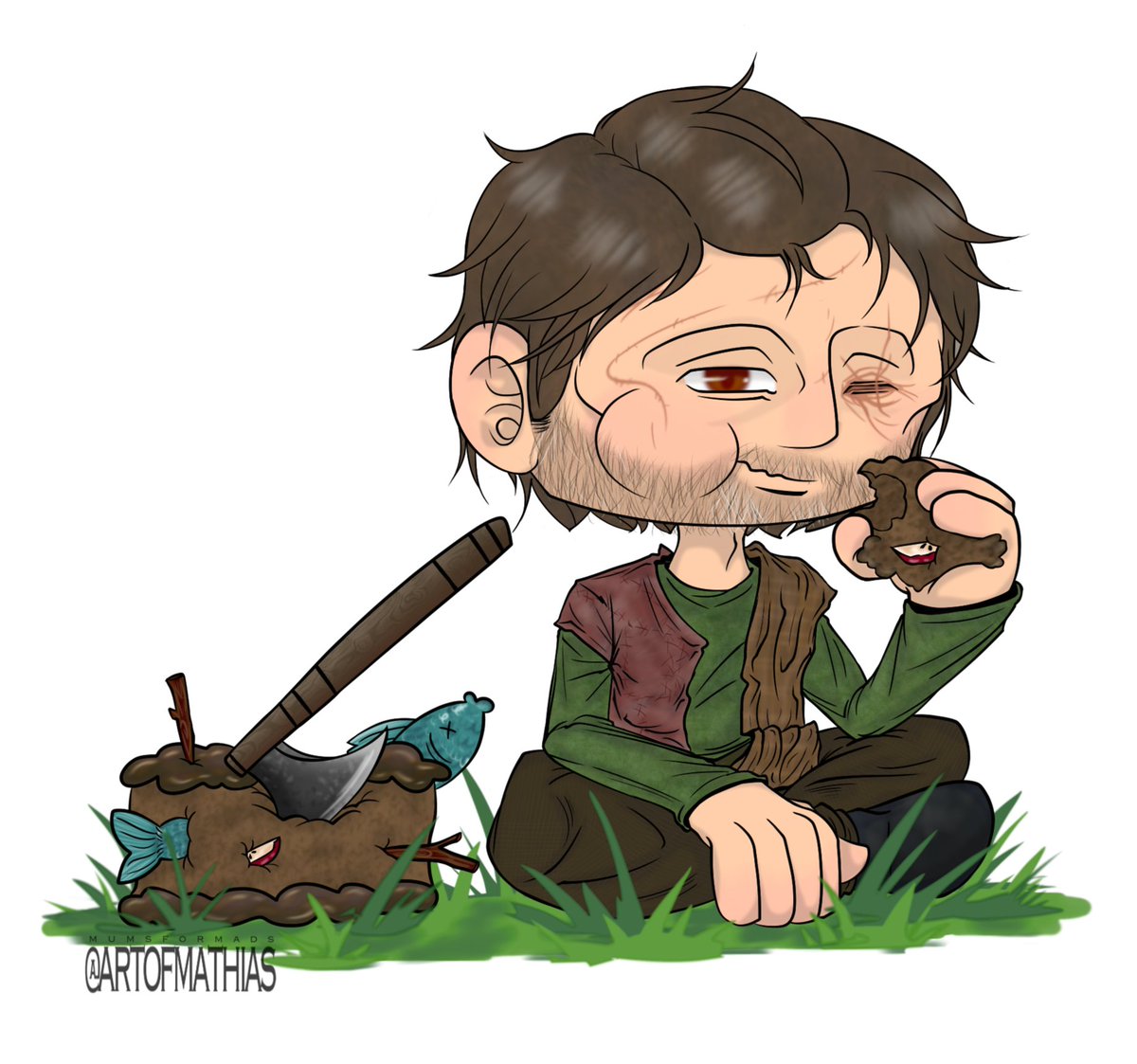 ArtOfMathias's tweet photo. Any cake is better than none, even if it's got a little bit of fish, apple and mud, right? Right!?
Well, One-Eye will eat your piece for you, while we celebrate your special day! Happy Birthday to all the beautiful July born souls! 🥳💝
#OneEye #digitalart #MiniMads https://t.co/5UvvTcjM3Q