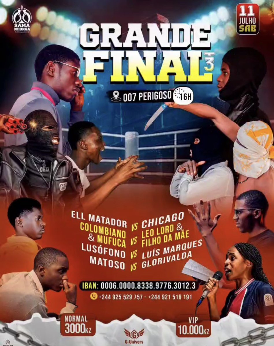 Noussanseux's tweet photo. GRANDE FINAL 3 is coming!
Our artist COLOMBIANO is ready to bring fire alongside MUFUCA!
ELL MATADOR COLOMBIANO &amp; MUFUCA
VS
CHICAGO, LEO LORD &amp; FILHO DA MÃE
📍 007 Perigoso
🕒 4PM
Get ready for an explosive battle! 

#Noussanseux #Music #Battle #Rap #RRPL https://t.co/ftL9Y3DbcX
