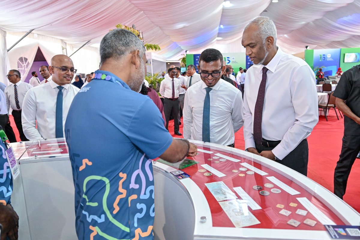 presidencymv's tweet photo. President Dr @MMuizzu launches the Maldives Financial Expo 2026, organised by @MMA_Maldives, at Hulhumalé Central Park.

Held for the first time in nine years, the expo brings the country's financial sector together under one roof, aimed at improving literacy, inclusion and access to new products in the sector.