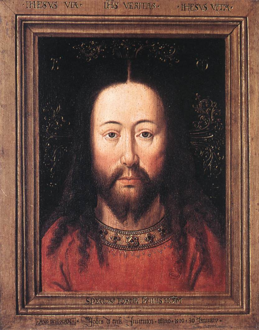 artistvaneyck's tweet photo. Portrait of Christ #artbots #vaneyck https://t.co/GDhMNciNgK