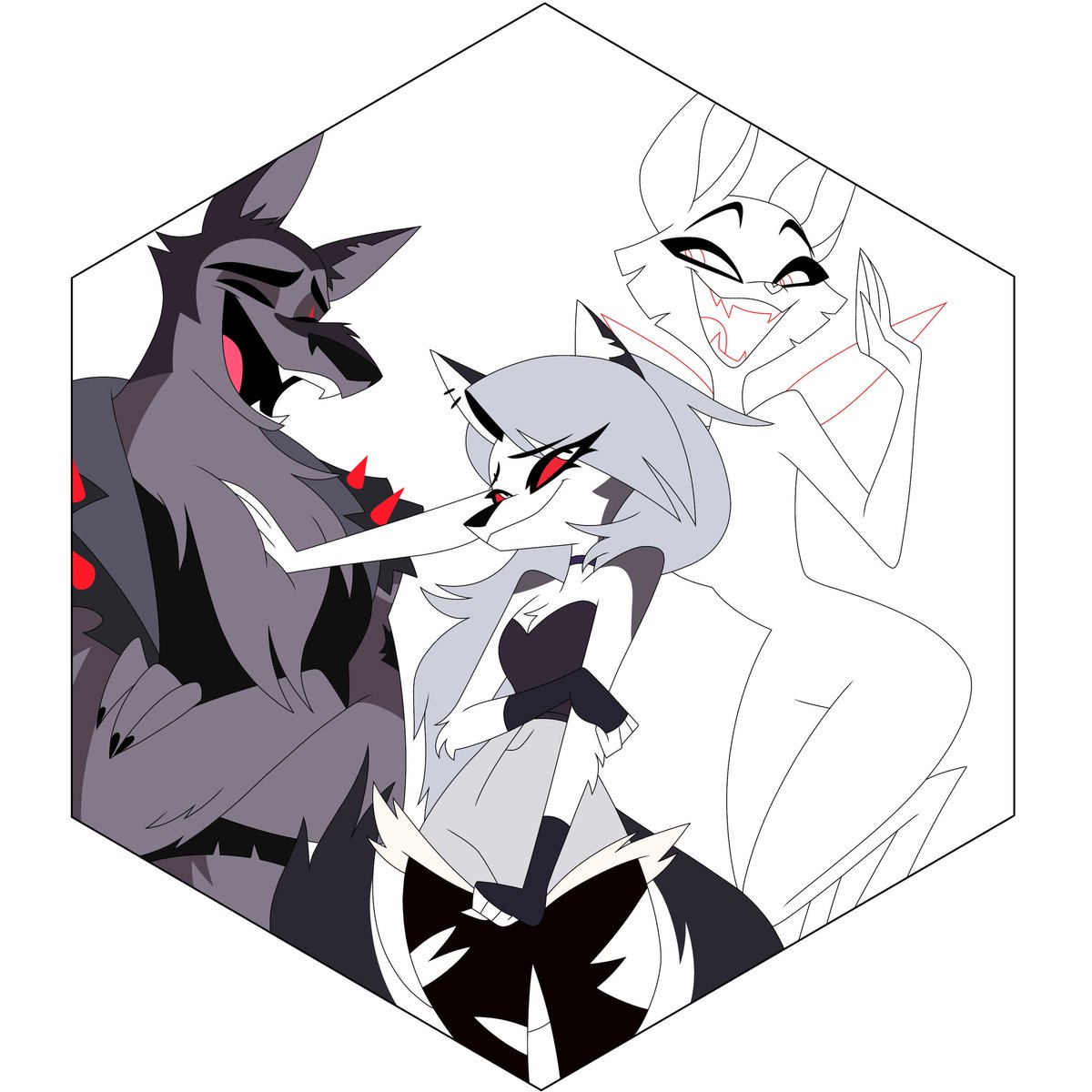 VivBasesTweets's tweet photo. And the other variants!
Vortex x Loona x OC
Vortex x Beelzebub x OC
Loona x Beelzebub x OC
#HelluvaBoss #HelluvaBossBase https://t.co/FgcPWUe4UG