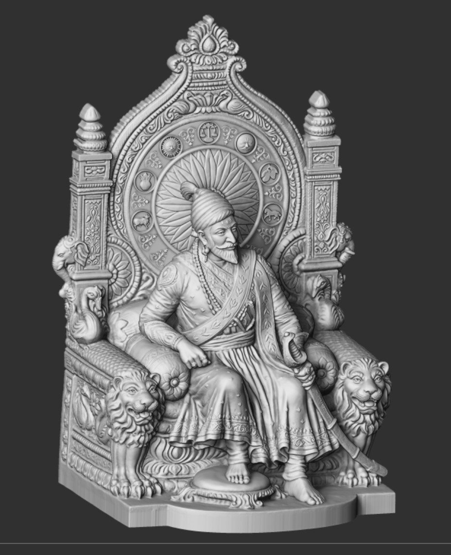 Shramikji's tweet photo. इतिहास निर्माण होतोय...प्रतिरूप शिवतीर्थ रायगडावरील मूर्तीचे 
होळीच्या माळावरील असणारी शिवरायांच्या मूर्तीची अखंड कृष्ण पाषाणातील हुबेहूब मूर्ती बनविण्याचे काम सुरू असून येत्या महिनाभरात ती तयार होणार आहे. या मूर्तीचे एकूण वजन अंदाजे ६ टन असणार आहे.
सह्याद्री प्रतिष्ठान डोंबिवली https://t.co/C2usINIAPS
