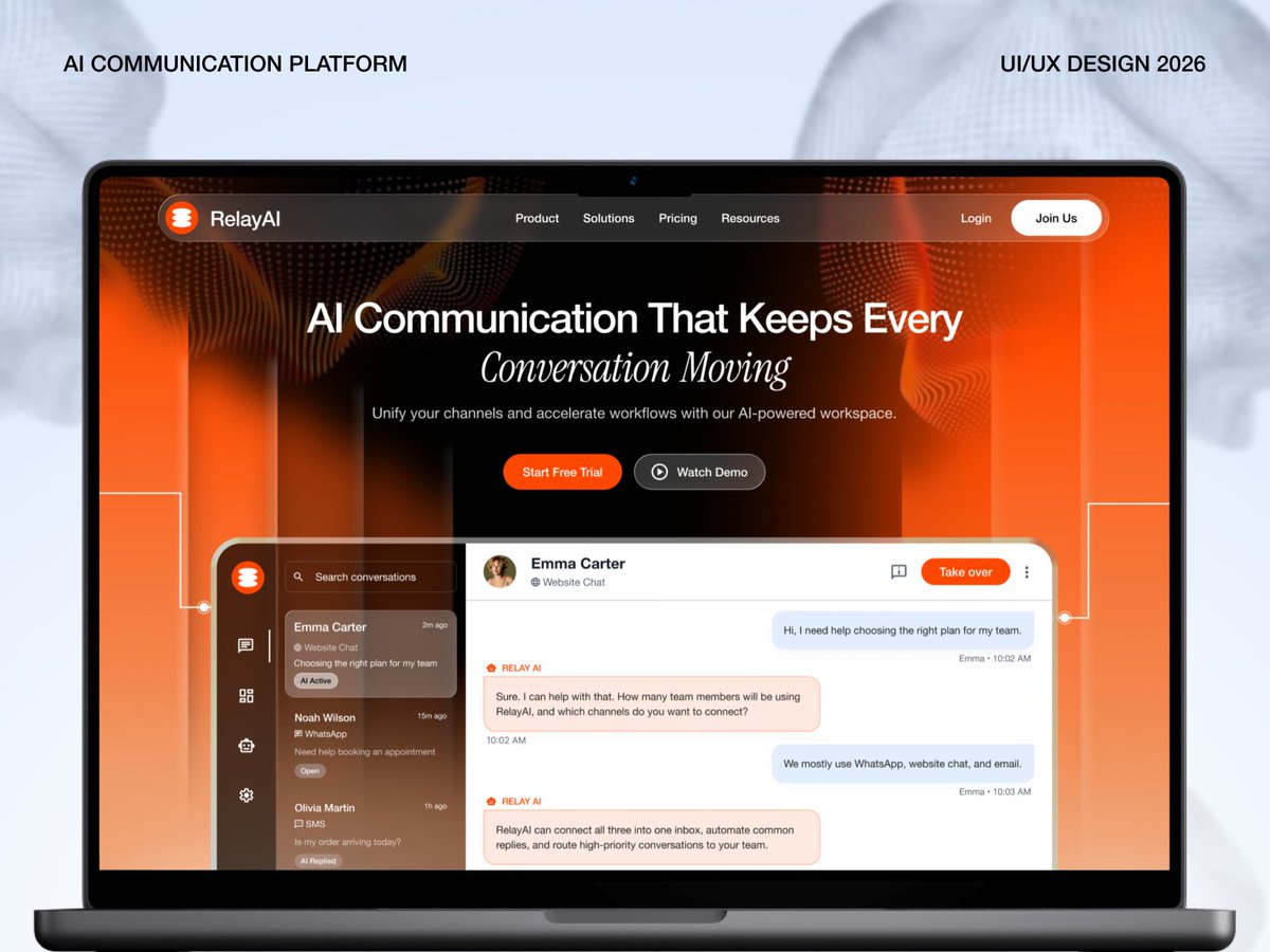 MultiQoS's tweet photo. Smarter conversations start with smarter design.
Relay reimagines team communication with AI-powered collaboration, seamless workflows, and a modern user experience. 🚀
https://t.co/E0c9P92dul
#AI #SaaS #UIUX #MobileDesign #Dribbble https://t.co/4LgHEFH3NG