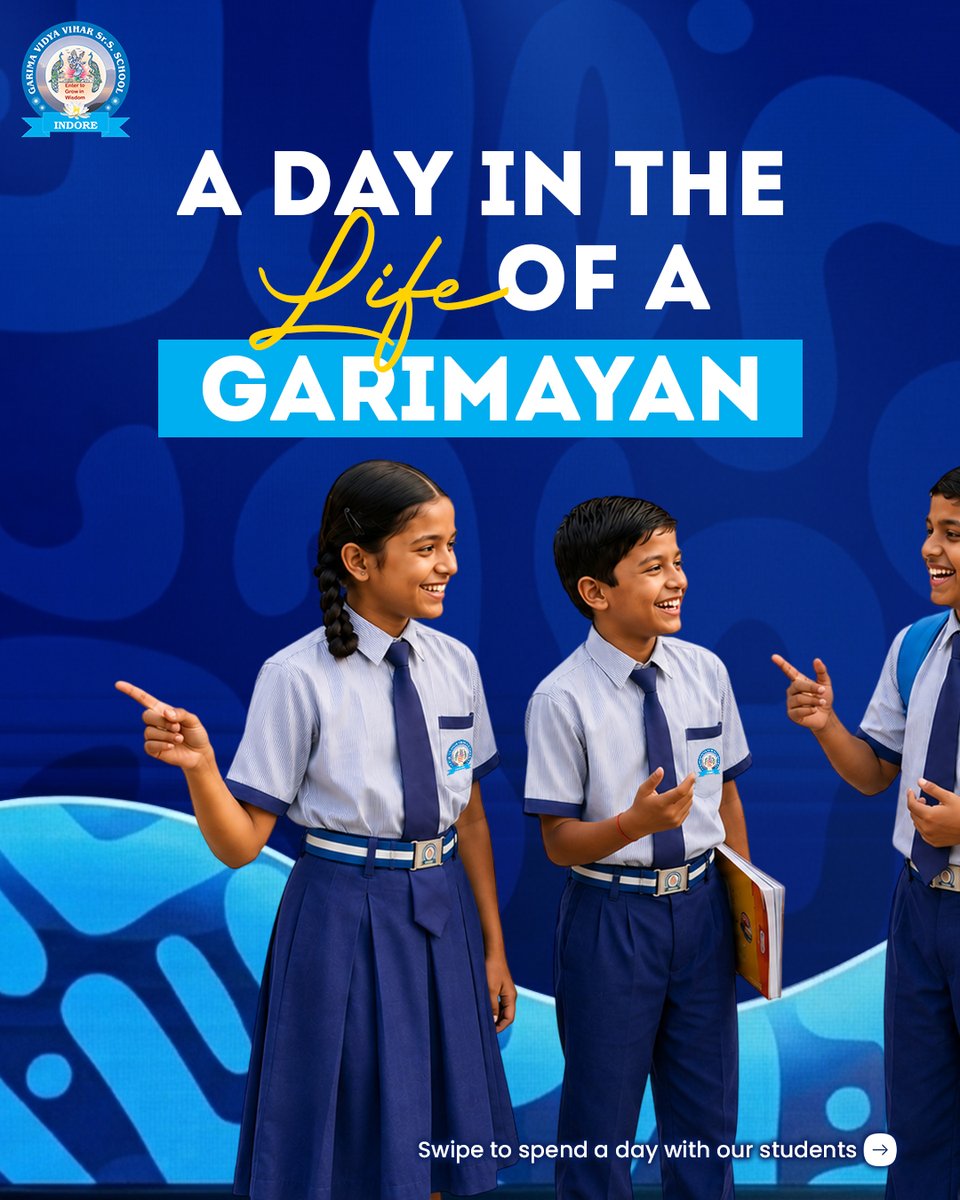 GVVSchool's tweet photo. A Day in the Life of a Garimayan.
From morning assembly to classrooms, sports, and unforgettable moments, every day at GVV is a journey of learning, growth, and new possibilities.
Swipe through the experience.
#GarimaVidyaVihar #Garimayan #SchoolLife #HolisticEducation #FutureReady