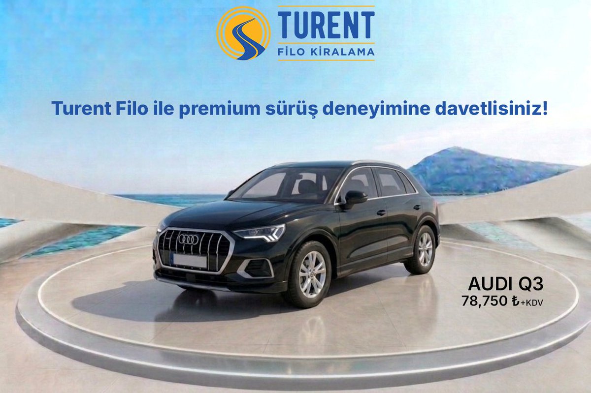TurentFilo's tweet photo. Şehir içi ve uzun yolculuklarda konfor, prestij ve performansı bir arada sunan Audi Q3, şimdi Turent Filo Kiralama avantajlarıyla sizleri bekliyor.

💼 Kurumsal ve bireysel filo çözümleri
✅ Bakımlı ve güvenilir araçlar
📅 Esnek kiralama seçenekleri
 Audi Q3: 78.750 ₺ + KDV

Siz de hayalinizdeki aracı uygun filo kiralama avantajlarıyla kullanmak için bizimle iletişime geçin.

📩 Hemen teklif alın!
https://t.co/Axy6ZrZUDC

#TurentFilo #TurentFiloKiralama #AudiQ3 #Audi #FiloKiralama #AraçKiralama #UzunDönemKiralama #KurumsalKiralama #PremiumAraç #LüksAraç #SUV #İstanbul #RentACar #Otomotiv #ŞirketAracı #AraçFilosu #Mobilite #KonforluSürüş #Prestij #TeklifAl
