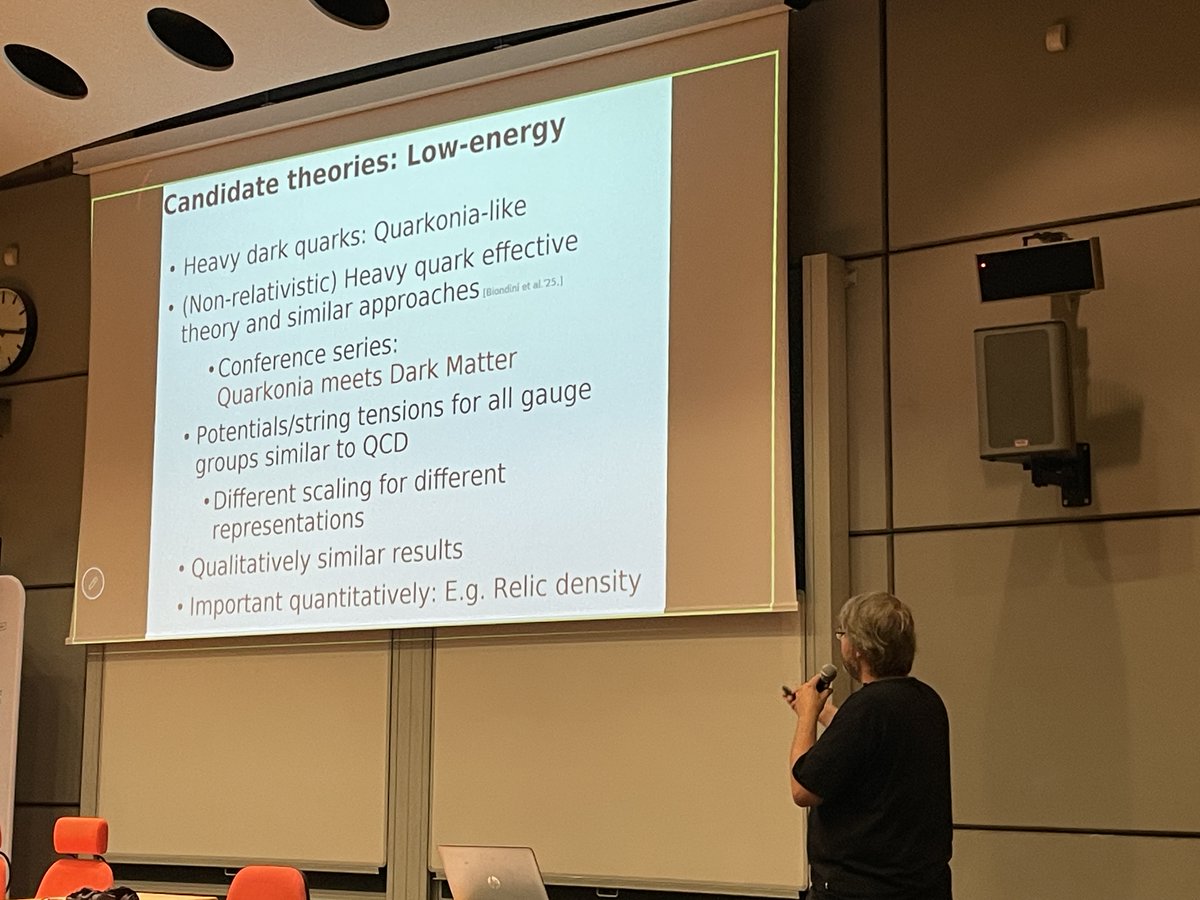 rothkopfAK's tweet photo. Next up at #ConfXVII @uniwroc, @axelmaas (@UniGraz) presents an overview of current research in self-interacting dark matter. #LatticeQCD contributes via studies on the Sp(4) gauge theory as prototype system. Indistinguishability of matter &amp; antimatter. @FWF_at funding. https://t.co/KWA5bCz0m4