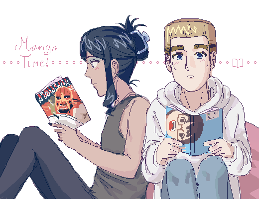 doodle. tommy is off-screen reading chainsaw man #cpumii #mii