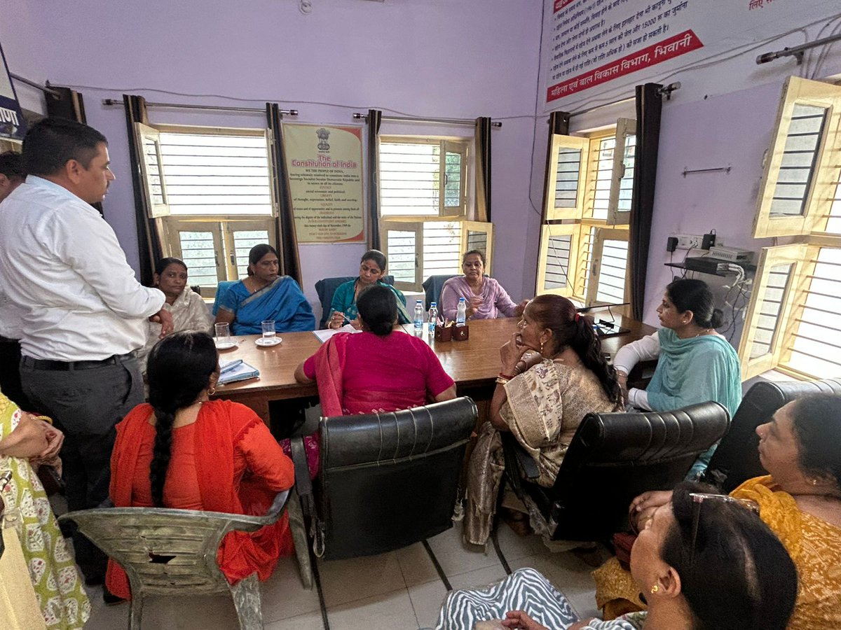 AyogMahila's tweet photo. Vice Chairperson, HSCW Inspected One Stop Centre, Bhiwani on 02.07.2026 https://t.co/UH9AxOHeWC