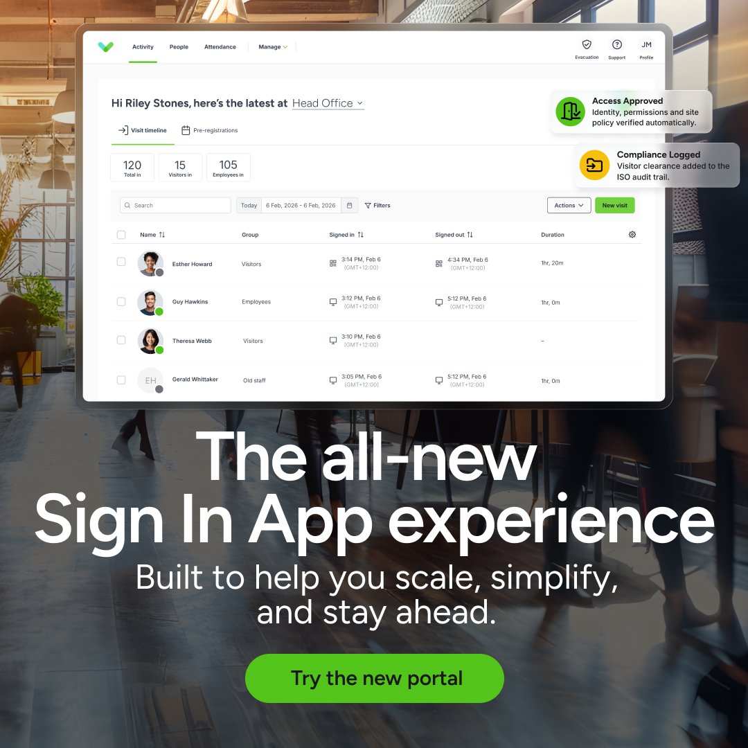 signinapp's tweet photo. The wait is over. The all-new Sign In App experience is here. π
Everything you need to manage your sites, people, and visitors is now in one place, with 20+ powerful new features.
Missed our preview webinar?π
https://t.co/Dsb9N7lYcQ
#VisitorManagement #AccessIntelligence https://t.co/9wdwFuUfTC