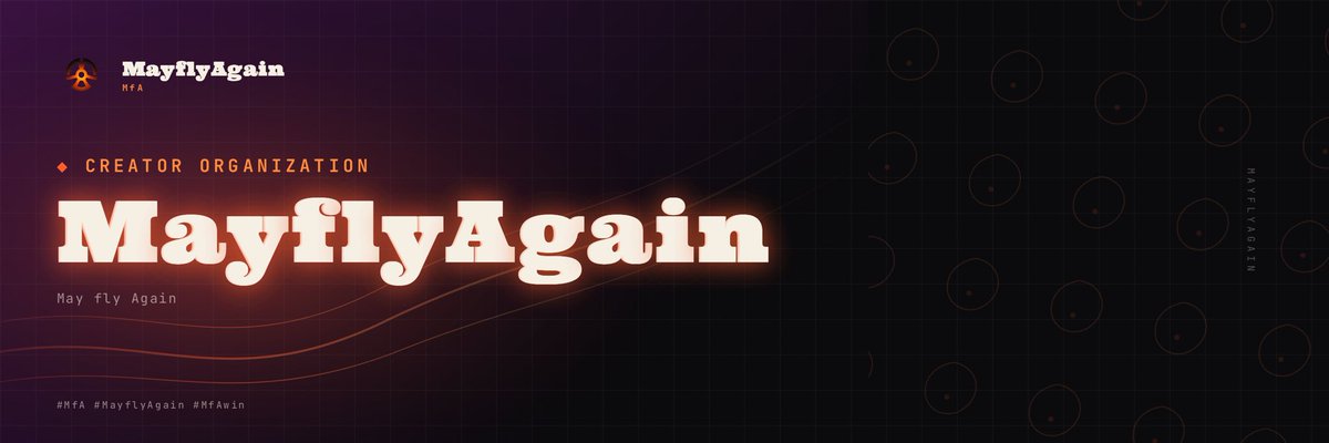 MayflyAgain's tweet photo. ── NEW HEADER ──
クランの枠を超え、新たなステージへ。
クリエイティブ組織として、
MfAはここからさらに加速します。
#MfA #MayflyAgain #MfAwin https://t.co/7KwgtFPIs7