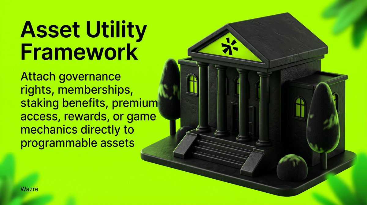 Wazredotfun's tweet photo. Digital ownership extends beyond collecting. Wazre allows programmable assets to unlock governance rights, premium access, staking rewards, memberships, and interactive experiences, giving every asset utility beyond simple ownership. https://t.co/Fgca4nChVK