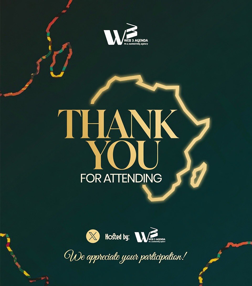 web3agenda_'s tweet photo. 🙏 THANK YOU for showing up and showing out!

To every visionary who joined us across the 3-day journey on The Future of Wealth in Africa, your energy, questions, and belief in the continent made this space unforgettable.

From Accra 🇬🇭 to Lagos 🇳🇬 to Nairobi 🇰🇪 and beyond, we felt the power of our collective vision.

We appreciate your participation! 💛
The movement continues. Stay locked in.

#FutureOfWealthInAfrica #Web3Africa #WealthInAfrica #Web3Agenda #AfricaRising #AfricanWealth #ThankYou
@drkab_1 @Herrn_Jung @lionprado17 @JayhNerd @Promado_1