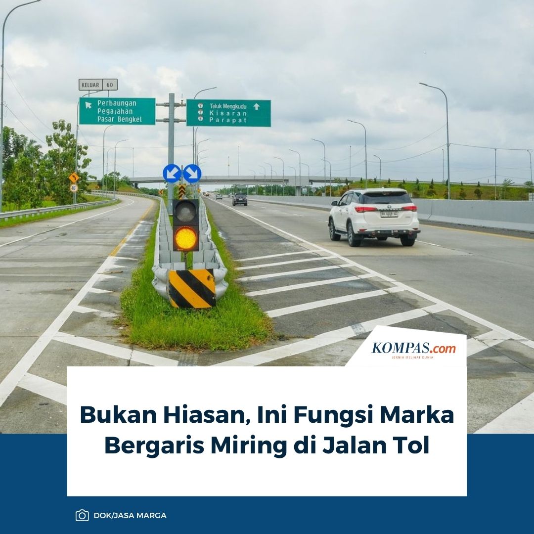 kompascom's tweet photo. Baca di sini: https://t.co/46KgERj3Oh
Pengguna jalan tol pastinya sering melihat marka jalan yang bentuknya bergaris miring seperti tanda panah yang letaknya ada di dekat pintu masuk maupun keluar, atau pada pertemuan jalur.
~DA #MarkaJalan #JalanTol https://t.co/05A5EVTENh