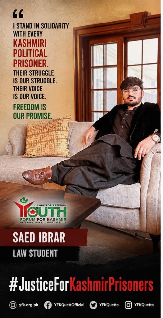 YFK_Quetta_'s tweet photo. #JusticeForKashmirPrisoners #StandWithKashmir #HumanRights #ReleasePoliticalPrisoners #YouthForKashmir https://t.co/dqBQ7YsPXL