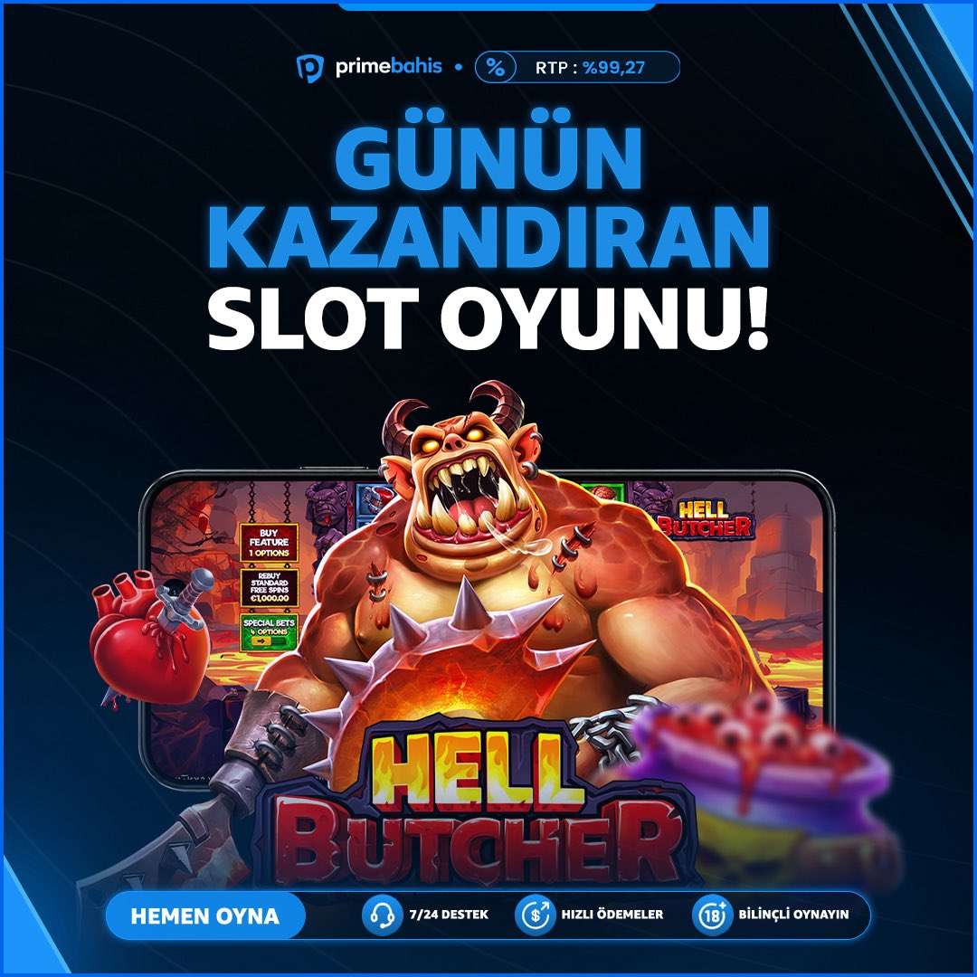 PrimeGuncel's tweet photo. 🎉 #Primebahis Pragmatic Play’in En Yeni ve En Çok Kazandıran Oyunlarını Sunar 

😀Hell Butcher Fırsatı #Primebahis'te 

🆒 Tüm ve En Yeni Oyunlar Slot Lobimizde Sizleri Bekliyor.

⚡️ Güncel Giriş Profilde https://t.co/kwugDUnS4y
