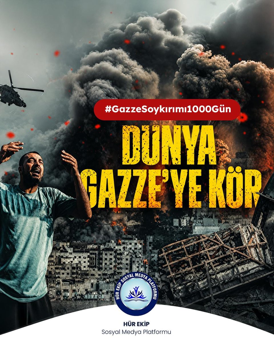 HudaParKayseri's tweet photo. Dünya Gazze'ye Kör

#GazzeSoykırımı1000Gün https://t.co/672xuf5YbG